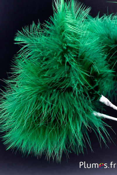 Plume 3 veren - hoogte 20 cm - smaragd